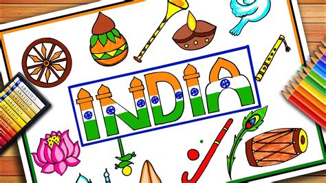 India The Land Of Culture Drawing Cultural Diversity Of India Drawing Cultural Diversity