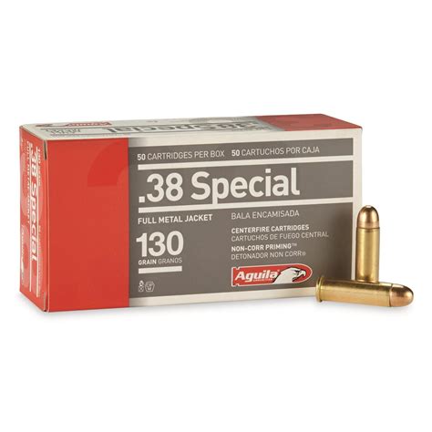 Aguila Ammo 38 Special Fmj 130 Grain 50 Rounds 649046 38