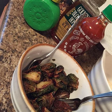 Carefully remove the pan from the oven. Deep fried brussels sprouts with a little honey and ...
