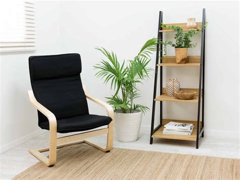 4.6 out of 5 stars 140 ratings. Mocka Urban Ladder Shelf - Black with Asta Armchair and ...