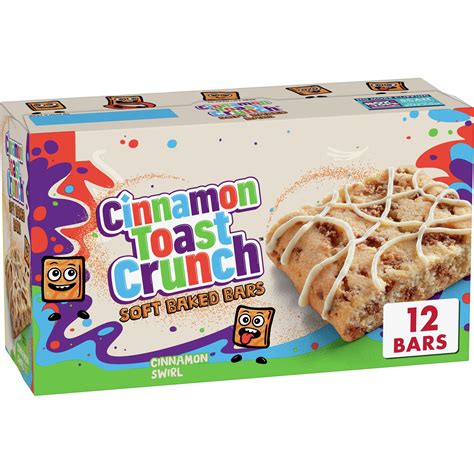Cinnamon Toast Crunch Soft Baked Chewy Cereal Treat Bars Snack Bars