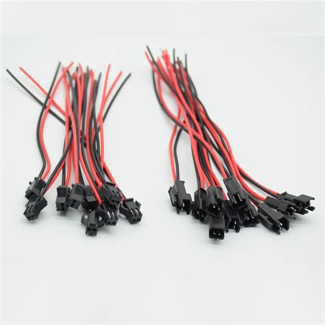 10pcs 5Pairs 15cm Long JST SM 2Pins Plug Male To Female Wire Connector