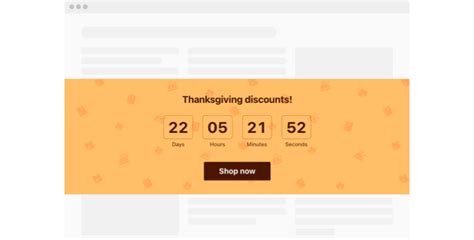 thanksgiving countdown timer and clock template widget for website