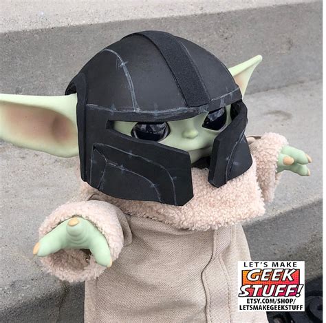 Digital Pattern Baby Yoda Grogu Foam Mando Helmet With Etsy Australia