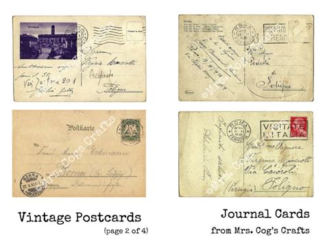 Vintage Postcards Ephemera Classics Printable Images Etsy Australia