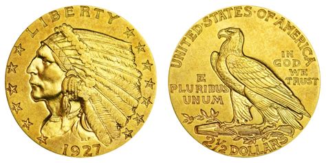 1927 Indian Head Gold 250 Quarter Eagle Early Gold Coins Value And
