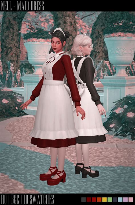Maid Dress Hq Compatible Base Game Compatible The Sims Game