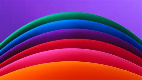 Download Wallpaper 2560x1440 Lines Rainbow Multicolored Curved