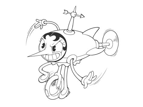Coloring pages of bosses and twin brothers cuphead and mugman. Hilda Berg From Cuphead Coloring Page | Coloring pages ...