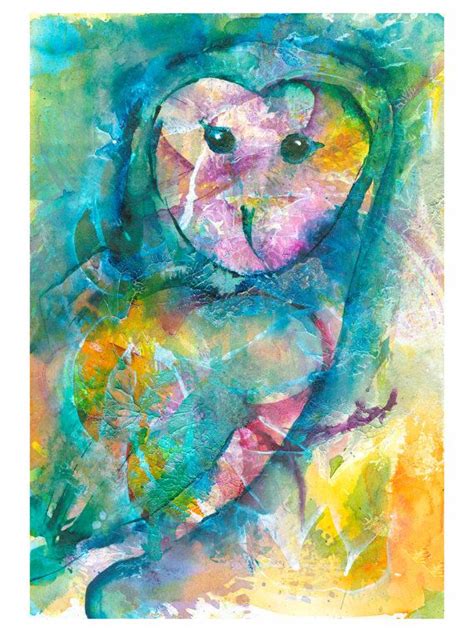Barn Owl Painting Fine Art Print Owl Paintingowl Artbird Art Barn