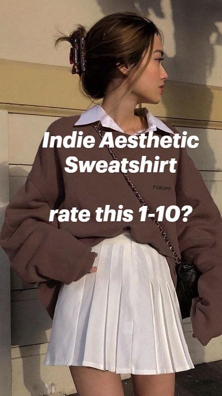 Indie Aesthetic Funoff Oversize Sweatshirt Harajuku Outfits Hipster