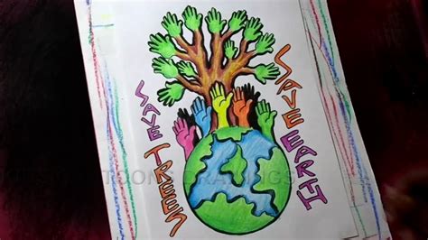 How To Draw Save Trees Save Earth Save Nature Save Environment