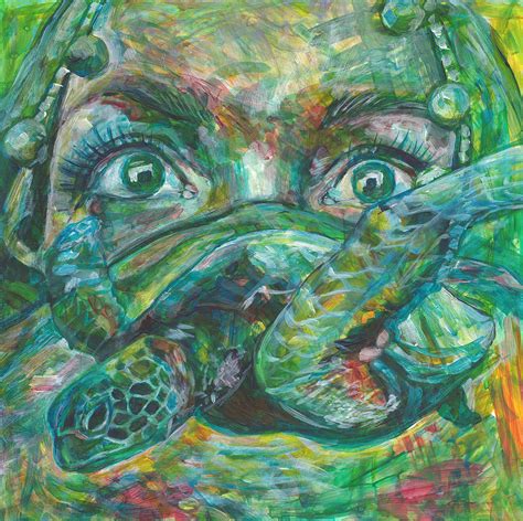 Dive Into Your Fear Painting By Elizabeth Dangelo Fine Art America