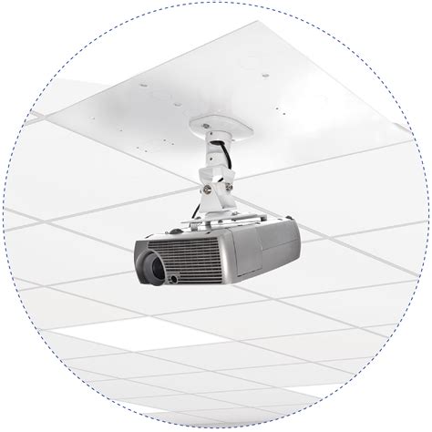 Mounting your projector on your ceiling or wall will help give your home theatre a polished, professional look — not to mention it saves space. Ceiling Tile Grid Projector Mount | Taraba Home Review