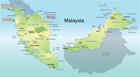 Map Of Malaysia Malaysia Map Malaysia Tourist Map Map Of Malaysia States