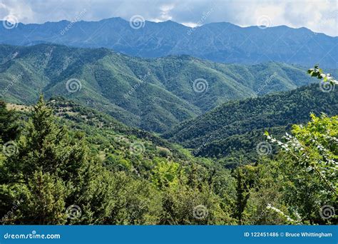 Forest Covered Mountain Landscape Greece Stock Photo Image Of