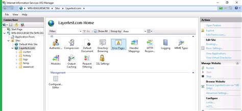 LayerStack Tutorials LayerStack How To Enable Detailed Error Reporting From IIS On Windows