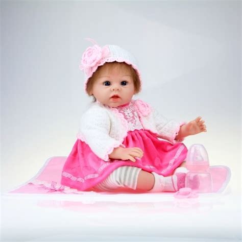22inch 55cm Reborn Baby Doll Girl Pp Filling Silicon With Clothes