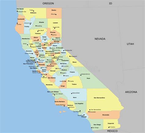 mapa de california usa y sus y definicion