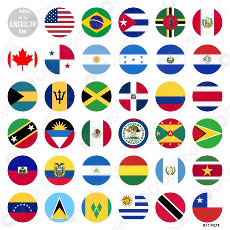 Todas Las Banderas De Los Países De América Vector De Stock 717971