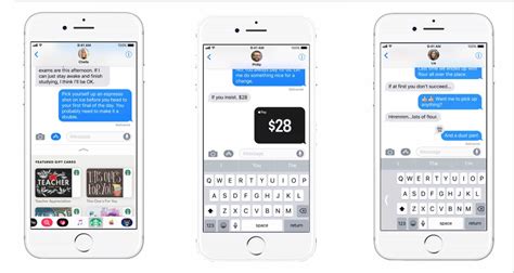There are various options available for this purpose, each allowing messaging, sending of text, pictures, and videos, and other. WWDC 2017: iOS 11 iMessage app enhanced and P2P Apple Pay