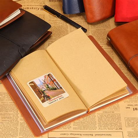 Kraft Paper Notebook Account Book Dot Journal Diary Memo Blank Page