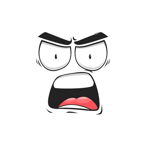Premium Vector Cartoon Angry Shout Face Vector Yelling Or Scream