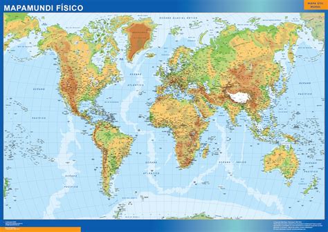 Mapamundi Físico Mapas España Y El Mundo