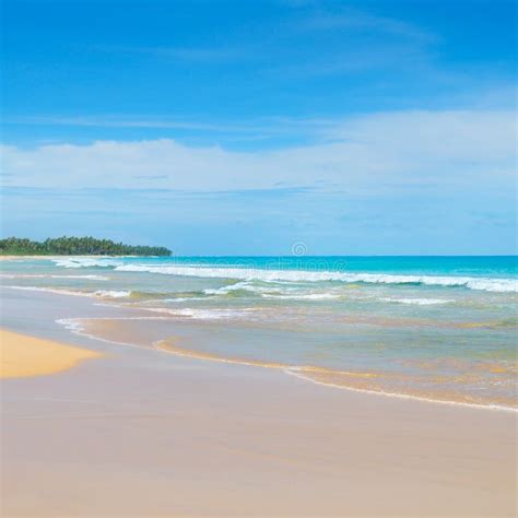 Beautiful Ocean Long Sandy Beach Stock Image Image Of Picturesque