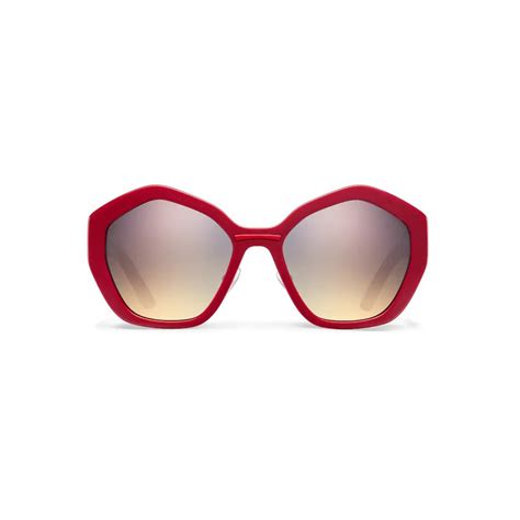 Prada Oversized Sunglasses Ruby Red Prada Collection Sunglasses Prada Eyewear Avvenice