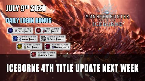 Monster Hunter World Iceborne Free Title Update 4 Releases July 9th Fextralife