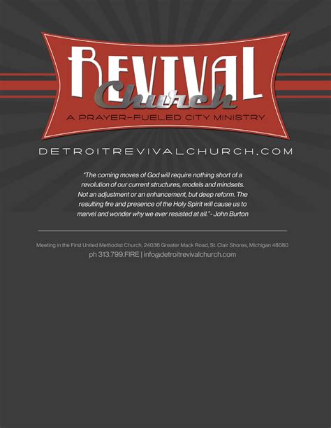 Revival Church Welcome Magazine By John Burton Issuu