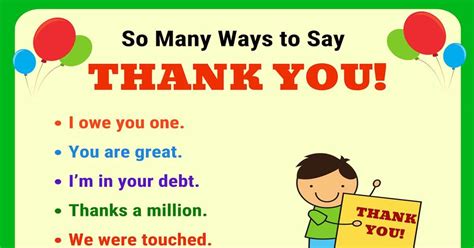 So Many Ways To Say Thank You My English Tutors