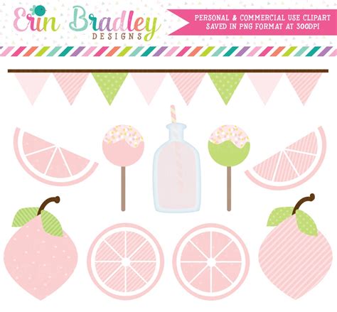 Pink Lemonade Clipart Summer Clip Art Beverage Clipart Etsy
