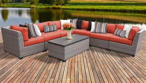Florence 8 Piece Outdoor Wicker Patio Furniture Set 08a
