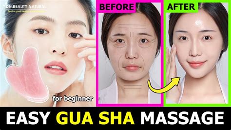 💗 Easy Gua Sha Massage For Face Slim Wrinkles Face Lift Glowing Skin