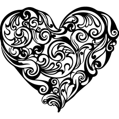 Swirl Love Heart Wall Sticker