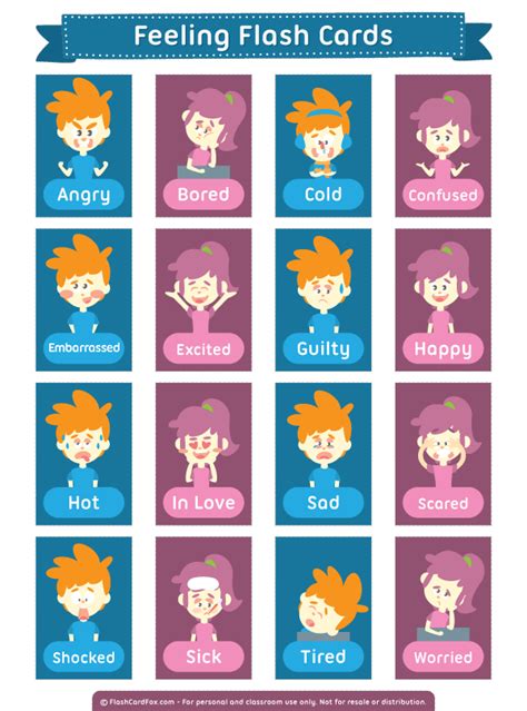 Free printable feeling flash cards. Download them in PDF format at http ...