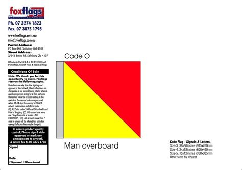 Code O Size 5 Man Overboard — Foxflags Online