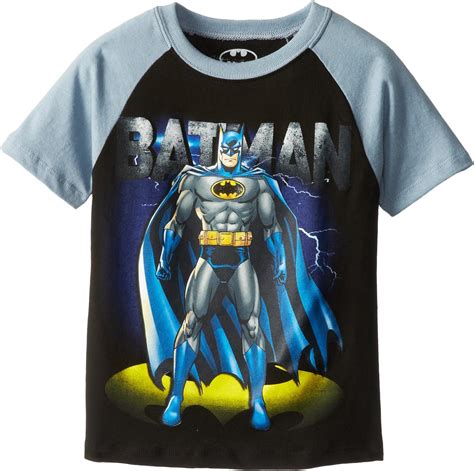 Batman Little Boys Batman Raglan T Shirt Black 4 Clothing
