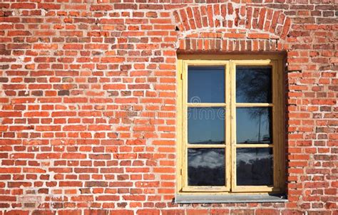 Old Red Brick Wall With Window Stock Photo Image Of Material Block
