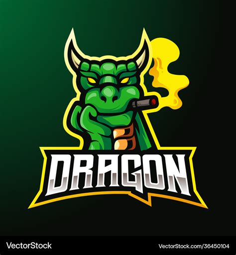 Dragon Mascot Logo Design Royalty Free Vector Image