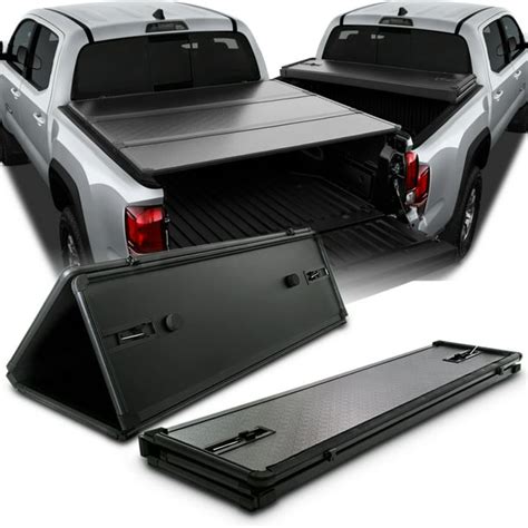 For 2016 2021 Toyota Tacoma Pickup 5 Feet 60 Hard Tri Fold Black
