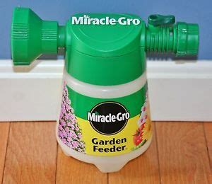 Resume feeding your plants with the now refilled feeder attachment. Miracle Gro Garden Feeder