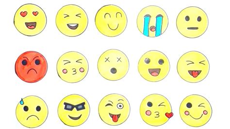 How To Draw Emojis Step By Step 15 Different Emojis Drawing And