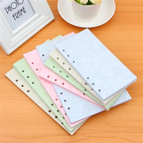 Notebook A5anda6 Diary Color Inner Core Planner Filler Paper 6 Holes