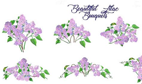 Well you're in luck, because here they come. Lilac Spring Bouquets. Clip art wedding flower floral
