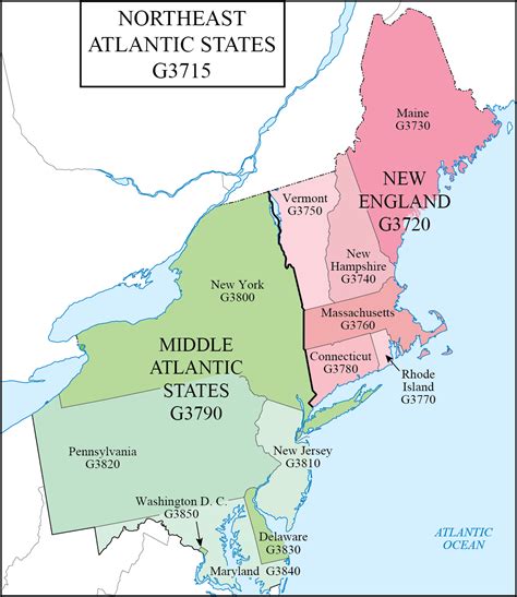 Map Of Mid Atlantic State Labquiz