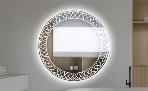 Yoshoot Led Round Bathroom Vanity Mirror With Lights 20 Dimmable Circle Makeup