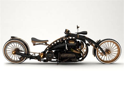 The Black Widow A Stunning Steampunk Concept Motorcycyle